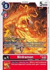 Birdramon - Exceed Apocalypse Pre-Release Cards - Digimon Card Game card