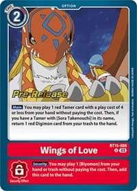 Wings of love - Exceed Apocalypse Pre-Release Cards - Digimon Card Game card