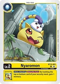 Nyaromon - Exceed Apocalypse Pre-Release Cards - Digimon Card Game card