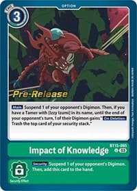 Impact of Knowledge - Exceed Apocalypse Pre-Release Cards - Digimon Card Game card