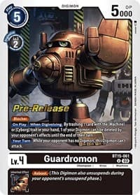 Guardromon - Exceed Apocalypse Pre-Release Cards - Digimon Card Game card