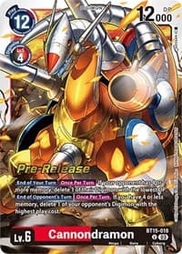 Cannondramon - Exceed Apocalypse Pre-Release Cards - Digimon Card Game card