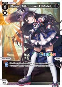 [Assist] Mito, Level 1 [Mallet] (Parallel Foil) - Collab Booster: Nijisanji Diva - WIXOSS card
