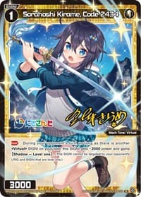 Sorahoshi Kirame, Code 2434 (Parallel Foil) - Collab Booster: Nijisanji Diva - WIXOSS card