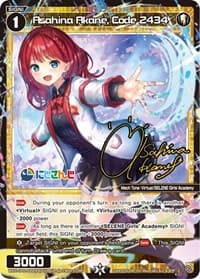 Asahina Akane, Code 2434 (Parallel Foil) - Collab Booster: Nijisanji Diva - WIXOSS card