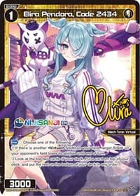 Elira Pendora, Code 2434 (Parallel Foil) - Collab Booster: Nijisanji Diva - WIXOSS card