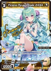 Finana Ryugu, Code 2434 (Parallel Foil) - Collab Booster: Nijisanji Diva - WIXOSS card