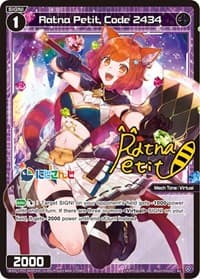 Ratna Petit, Code 2434 (Parallel Foil) - Collab Booster: Nijisanji Diva - WIXOSS card