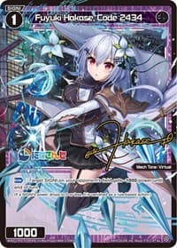 Fuyuki Hakase, Code 2434 (Parallel Foil) - Collab Booster: Nijisanji Diva - WIXOSS card