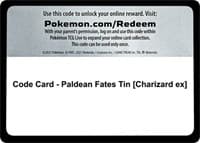 Code Card - Paldean Fates Tin [Charizard ex] - SV: Paldean Fates - Pokemon card