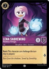 Lena Sabrewing - Rebellious Teenager - Into the Inklands - Disney Lorcana card