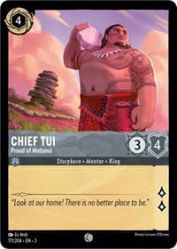 Chief Tui - Proud of Motunui - Into the Inklands - Disney Lorcana card