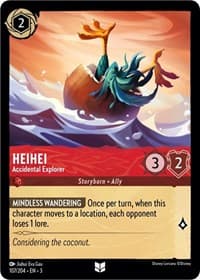 HeiHei - Accidental Explorer - Into the Inklands - Disney Lorcana card