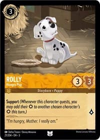 Rolly - Hungry Pup - Into the Inklands - Disney Lorcana card