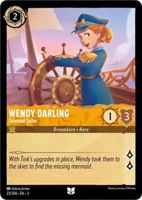 Wendy Darling - Talented Sailor - Into the Inklands - Disney Lorcana card