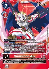Siriusmon ACE (English Exclusive) - Exceed Apocalypse - Digimon Card Game card