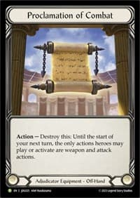 Proclamation of Combat - JDG025 - Flesh and Blood: Promo Cards - Flesh and Blood TCG card