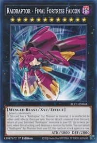 Raidraptor - Final Fortress Falcon - Battles of Legend: Chapter 1 - YuGiOh card
