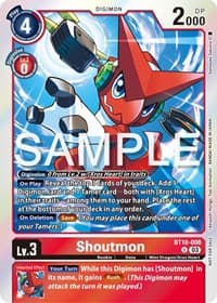 Shoutmon (Winner Pack -Exceed Apocalypse-) - Xros Encounter - Digimon Card Game card