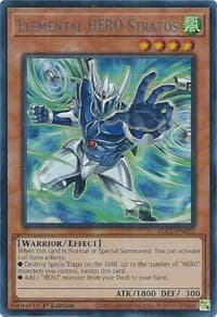 Elemental HERO Stratos (Alternate Art) (Silver) - Battles of Legend: Chapter 1 - YuGiOh card