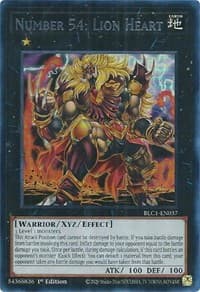 Number 54: Lion Heart (Silver) - Battles of Legend: Chapter 1 - YuGiOh card