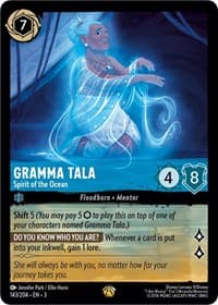 Gramma Tala - Spirit of the Ocean - Into the Inklands - Disney Lorcana card