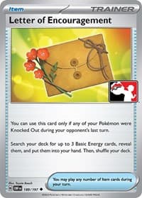 Letter of Encouragement - Prize Pack Series Cards - Pokemon card