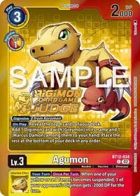 Agumon - BT12-034 (Judge Pack 5) - Across Time - Digimon Card Game card