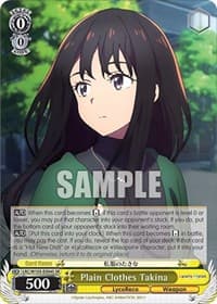 Plain Clothes Takina (SR) - Lycoris Recoil - Weiss Schwarz card