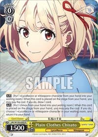 Plain Clothes Chisato - Lycoris Recoil - Weiss Schwarz card