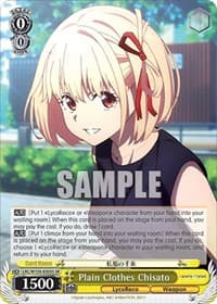 Plain Clothes Chisato (SR) - Lycoris Recoil - Weiss Schwarz card