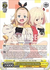 Let's Game! Kurumi & Chisato - Lycoris Recoil - Weiss Schwarz card