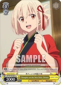 Thoughts on the New Dish, Chisato - Lycoris Recoil - Weiss Schwarz card