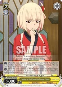 Seeking the Truth Behind the Message, Chisato - Lycoris Recoil - Weiss Schwarz card