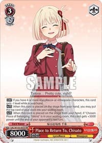 Place to Return To, Chisato - Lycoris Recoil - Weiss Schwarz card