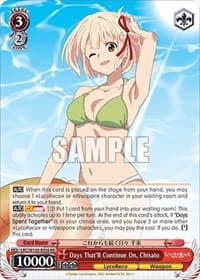 Days That'll Continue On, Chisato - Lycoris Recoil - Weiss Schwarz card