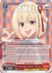 Naturally Gifted, Chisato - Lycoris Recoil - Weiss Schwarz card