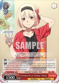 Invitation for an "Outing", Chisato (SR) - Lycoris Recoil - Weiss Schwarz card