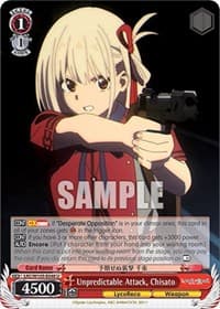 Unpredictable Attack, Chisato - Lycoris Recoil - Weiss Schwarz card