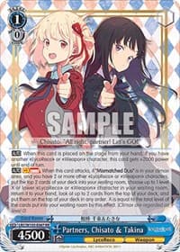 Partners, Chisato & Takina - Lycoris Recoil - Weiss Schwarz card