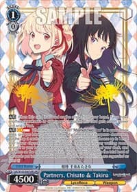 Partners, Chisato & Takina (LRR) - Lycoris Recoil - Weiss Schwarz card