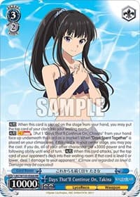 Days That'll Continue On, Takina - Lycoris Recoil - Weiss Schwarz card