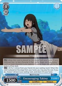 Encouraging Takina - Lycoris Recoil - Weiss Schwarz card