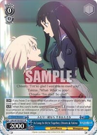 As Long As We're Together, Chisato & Takina - Lycoris Recoil - Weiss Schwarz card