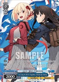 As Long As We're Together, Chisato & Takina (OFR) - Lycoris Recoil - Weiss Schwarz card