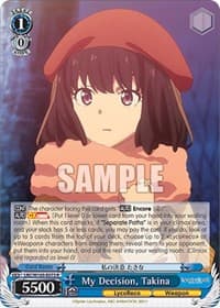 My Decision, Takina - Lycoris Recoil - Weiss Schwarz card