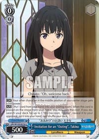 Invitation for an "Outing", Takina - Lycoris Recoil - Weiss Schwarz card