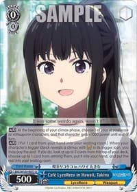 Cafe LycoReco in Hawaii, Takina - Lycoris Recoil - Weiss Schwarz card