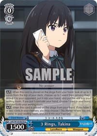 3 Rings, Takina - Lycoris Recoil - Weiss Schwarz card