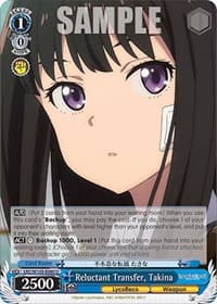 Reluctant Transfer, Takina - Lycoris Recoil - Weiss Schwarz card